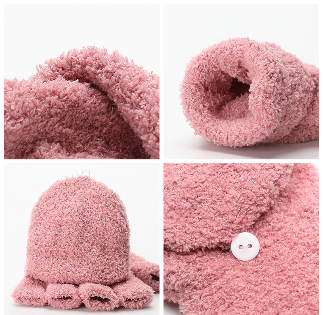 Coral fleece flip-top half-finger gloves for autumn and winter, Korean-style cold-proof student writing and internet-surfing gloves for both men and women Item Picture