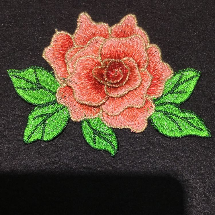 Manufacturers Direct Water-Soluble Embroidery Multi-Layer Three-Dimensional Gold Thread Floret Multi-Color Optional Sewing Specification drawing