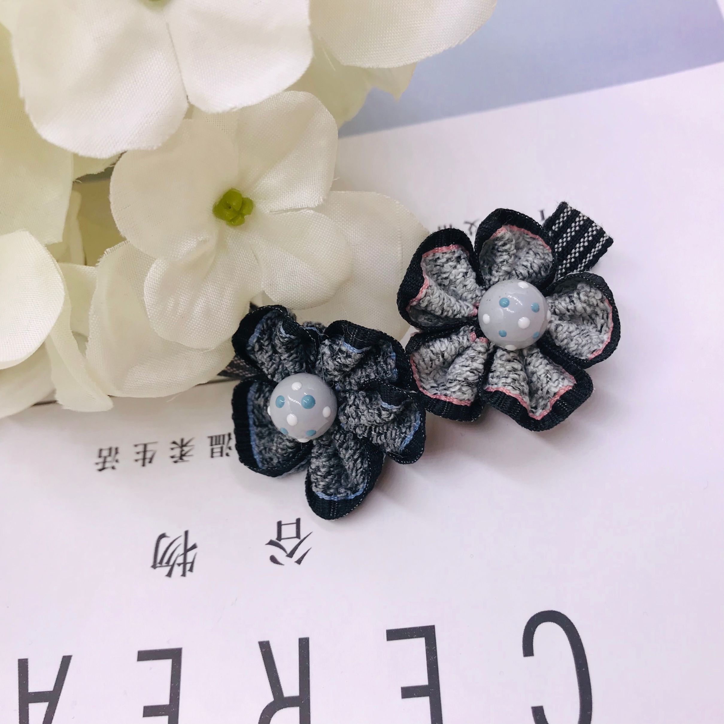 HL99- DIY Cotton and Linen intercolored ribbon Hair Accessories Specification image