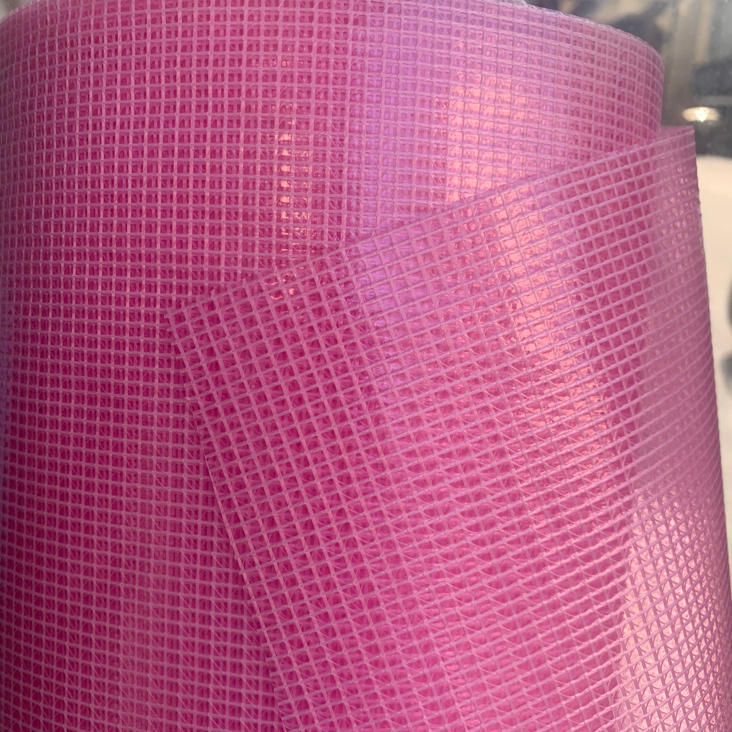 现货供应彩色透明PVC夹网布文件袋专用材料详情图2