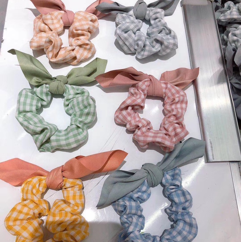 大号格子燕尾圈