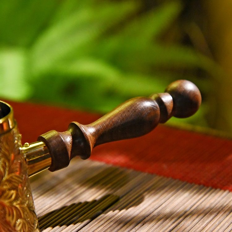 手工黄铜公道杯。茶杯，全铜，印度进口。详情图1