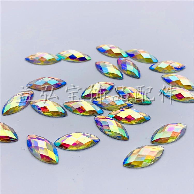 Resin diamond horse eye turtle face white AB various specifications DIY jewelry accessories factory direct sales Specification image