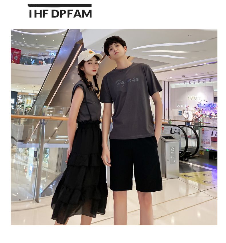 A6747 Women's set, P85 men's set, P75 summer short-sleeved new Korean style suits for both men and women detail image 13