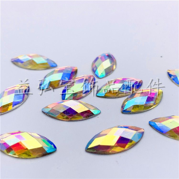 Resin diamond horse eye turtle face white AB various specifications DIY jewelry accessories factory direct sales detail image 1