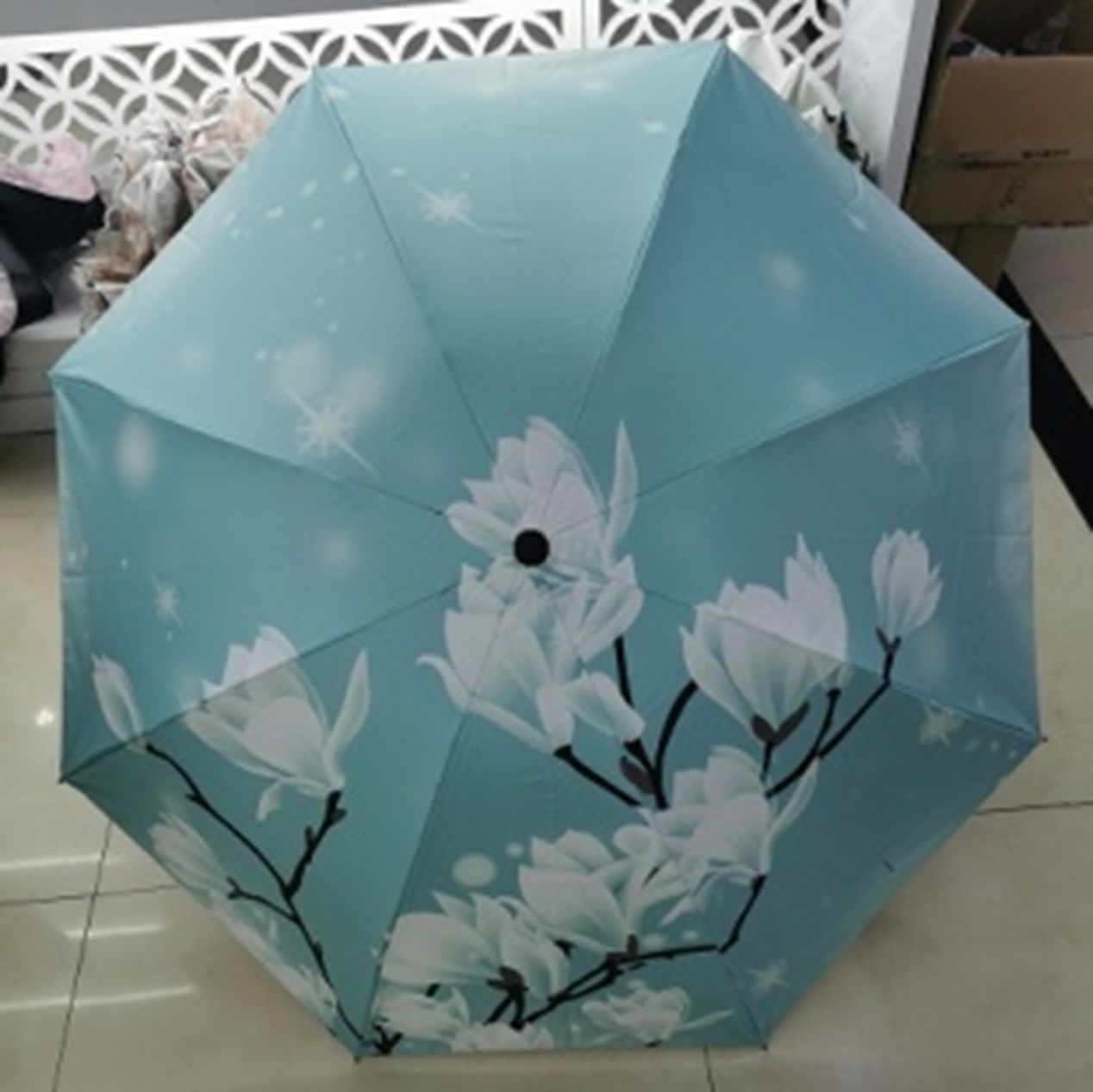 Yiwu Selection 8 bone black glue umbrella A600/10152