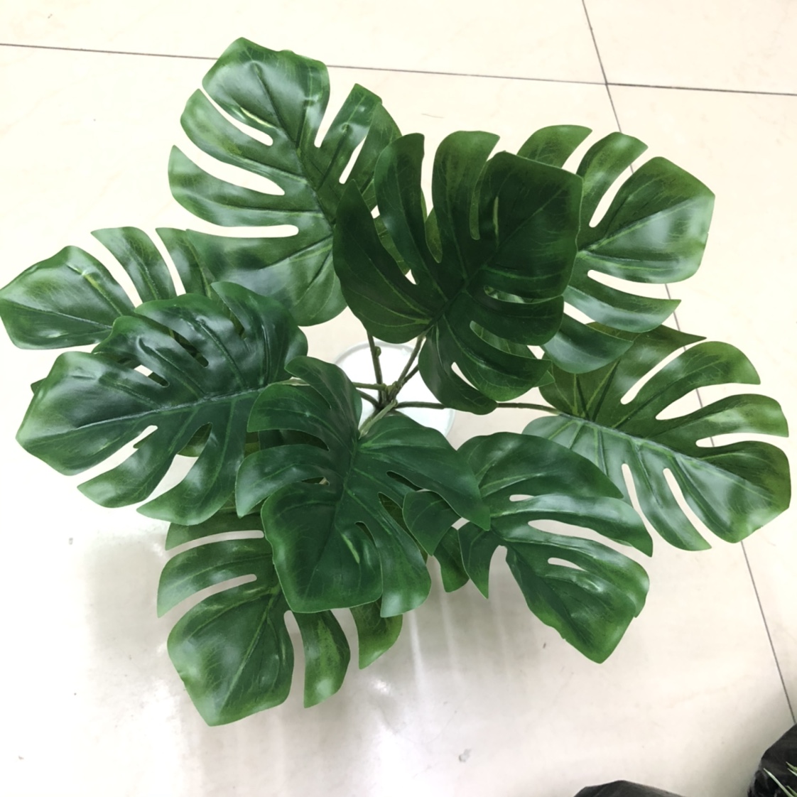 仿真9头盆景植物