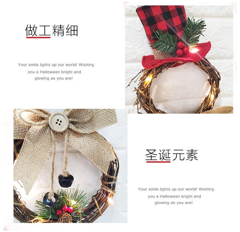 圣诞雪人挂件白底实物图