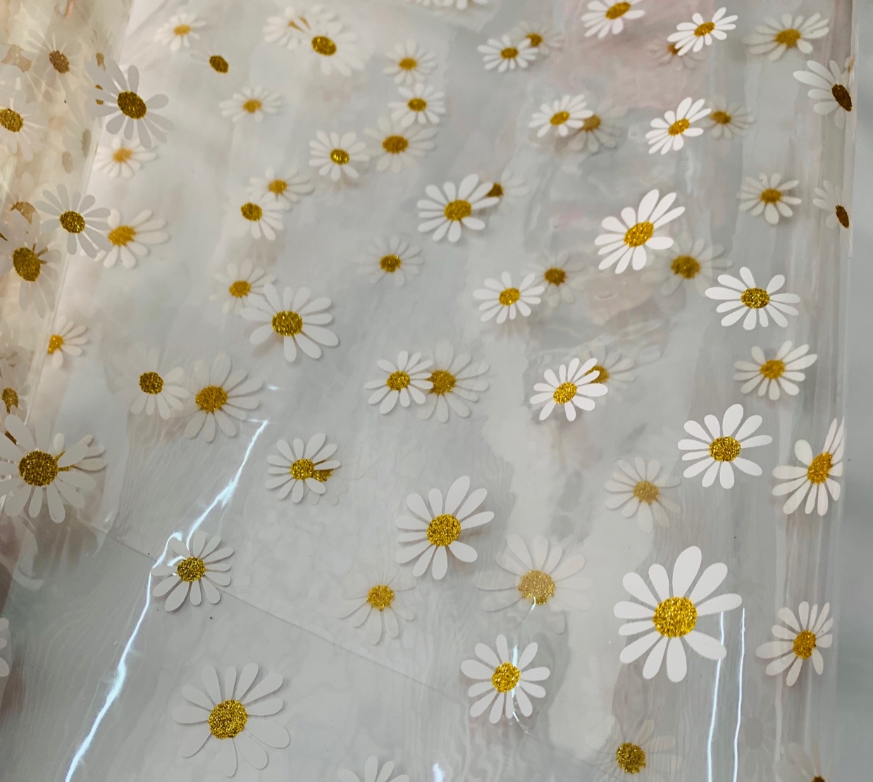 Supply TPU Daisy print film for cosmetic bags and coin purses Specification image