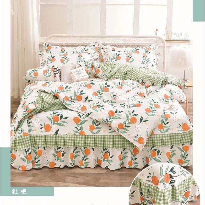 4-piece bedding set, Korean-style bed set, brushed fabric, the top choice for street vending economy supermarkets! details Picture