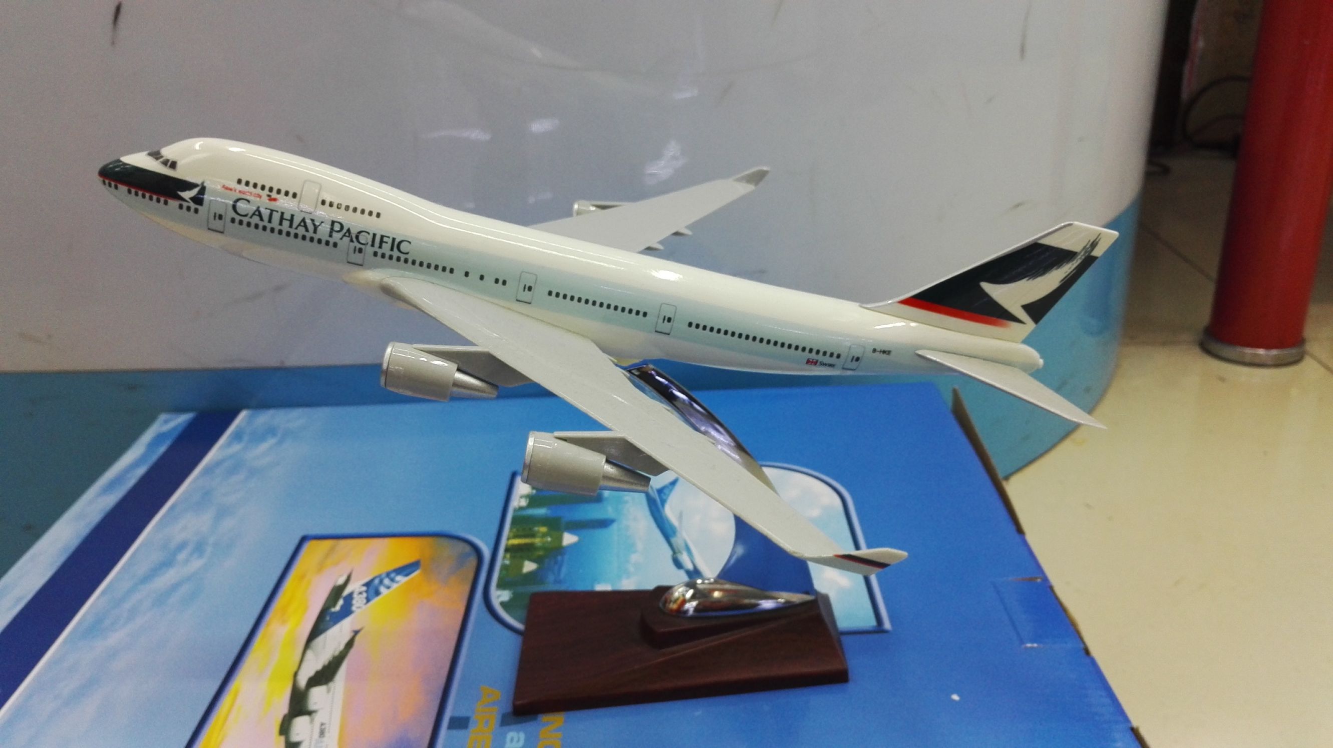 飞机模型（国泰航空B747-400飞机）仿真飞机 合成树脂飞机模型