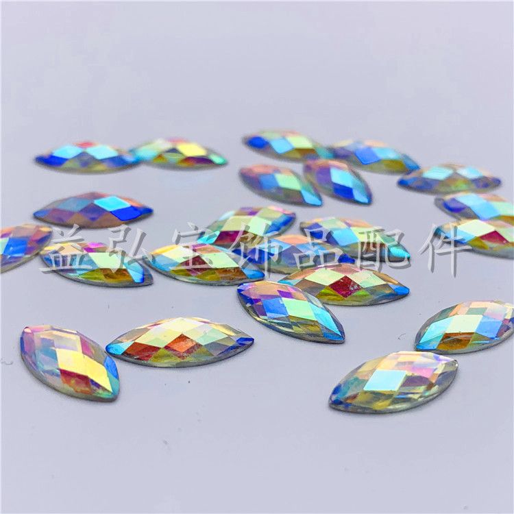 Resin diamond horse eye turtle face white AB various specifications DIY jewelry accessories factory direct sales detail image 5