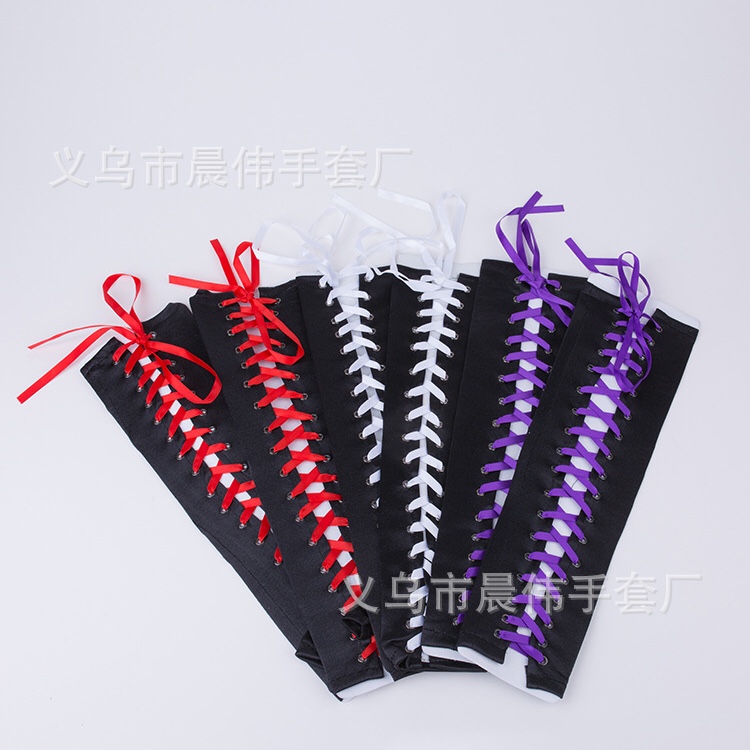 Color ding long finger-less wear gloves export foreign trade products stage gloves manufacturers direct thumbnail