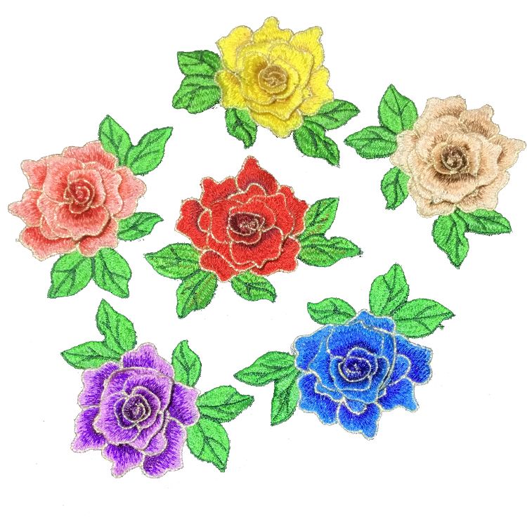 Manufacturers Direct Water-Soluble Embroidery Multi-Layer Three-Dimensional Gold Thread Floret Multi-Color Optional Sewing full figure