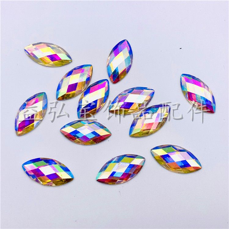 Resin diamond horse eye turtle face white AB various specifications DIY jewelry accessories factory direct sales detail image 2
