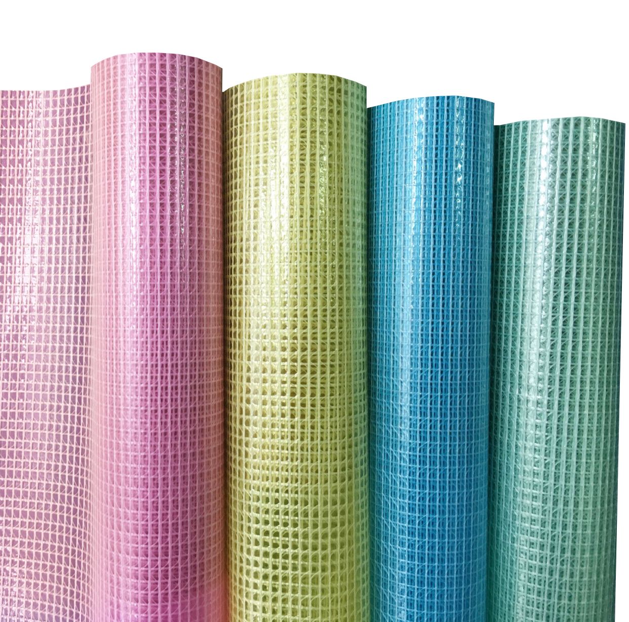 现货供应彩色透明PVC夹网布文件袋专用材料