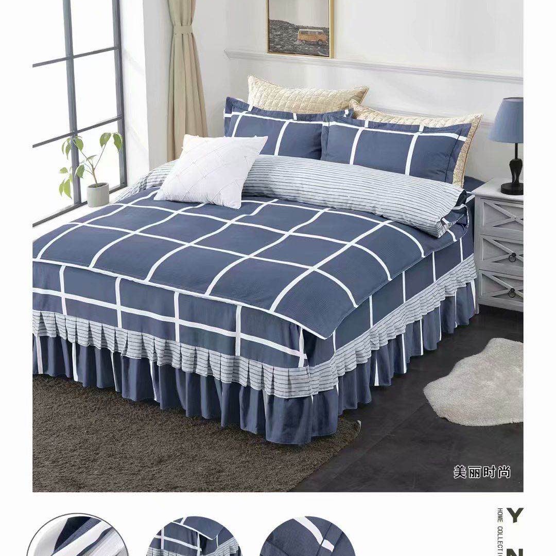 4-piece bedding set, Korean-style bed set, brushed fabric, the top choice for street vending economy supermarkets! Item Picture