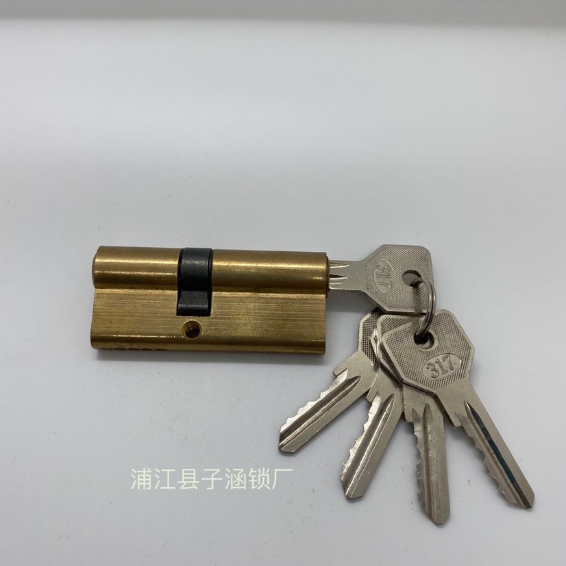 铜材质锁芯，钥匙详情图2