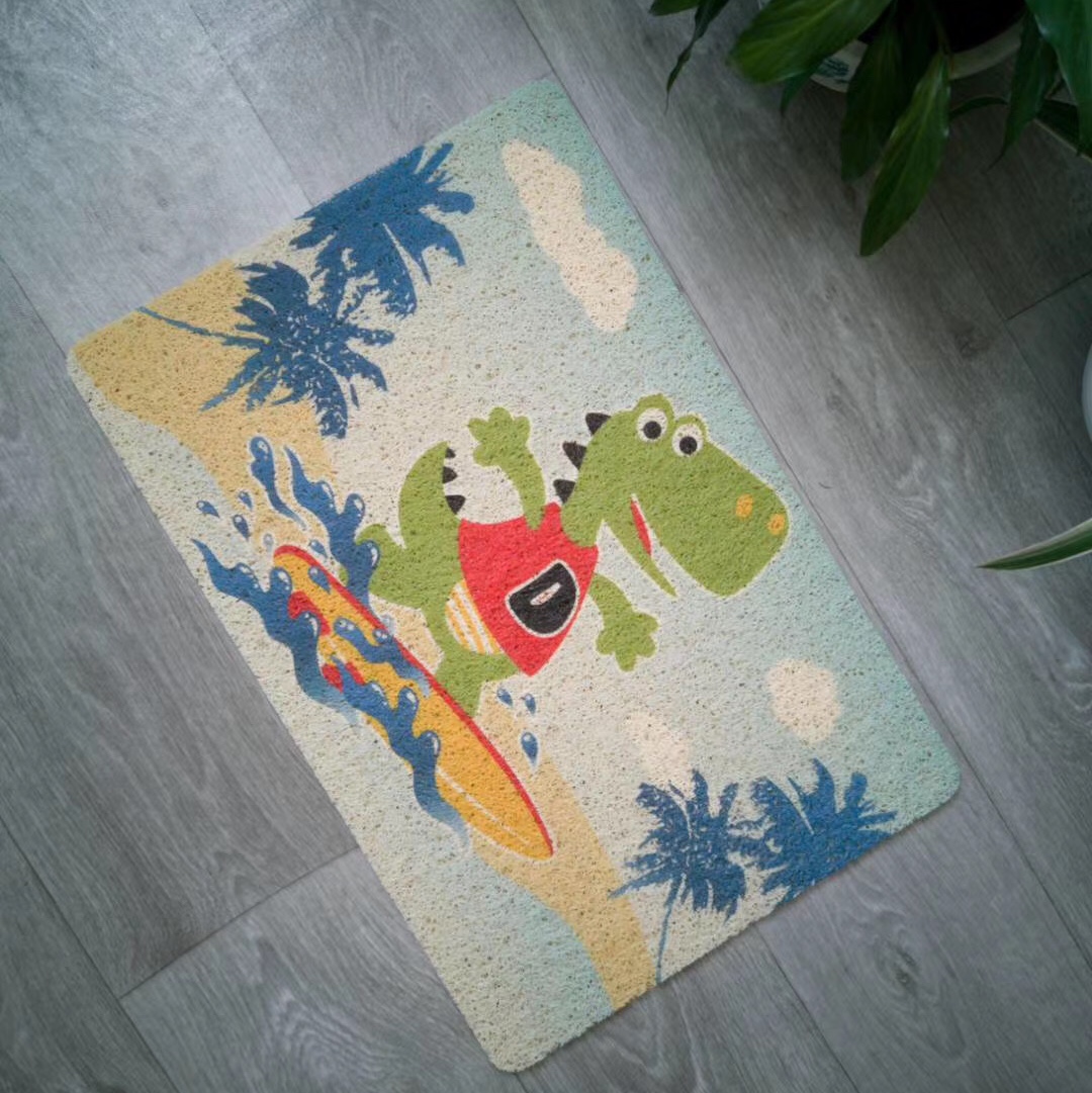 40*60 Brushed Contradict Printed Cartoon Floor Mat, Anti-Slip And Wear Application Scenario