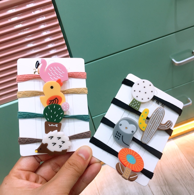 Mixed animal plant simple acrylic rubber band Tenxuan thumbnail
