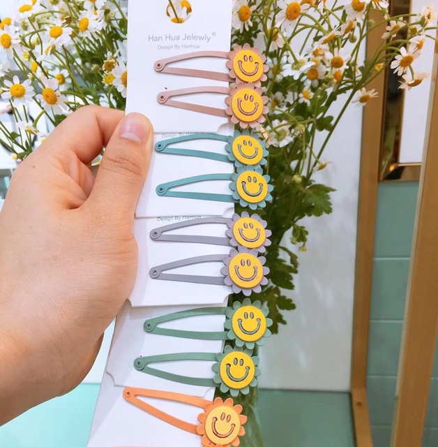 Sunflower Pair Clip Cute little fresh hair clip BB clip thumbnail