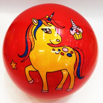 儿童小皮球宝宝拍拍球幼儿园加厚充气玩具球卡通皮球大标球图