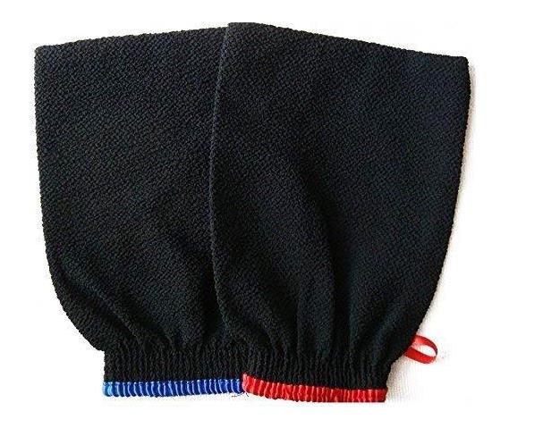 Black Single-Layer Bath Gloves