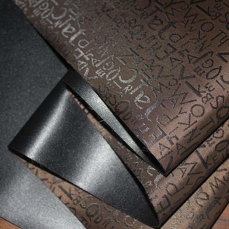 2020 tela de tela de poliéster tela de equipaje tela de impresión jacquard tela de PVC engrosada pequeña letra impresa Item Picture