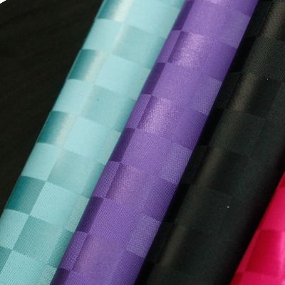 Special offer new product factory direct sales jacquard water Cube dyed polyester fabric cosmetic bag fabric in stock supply Specification image