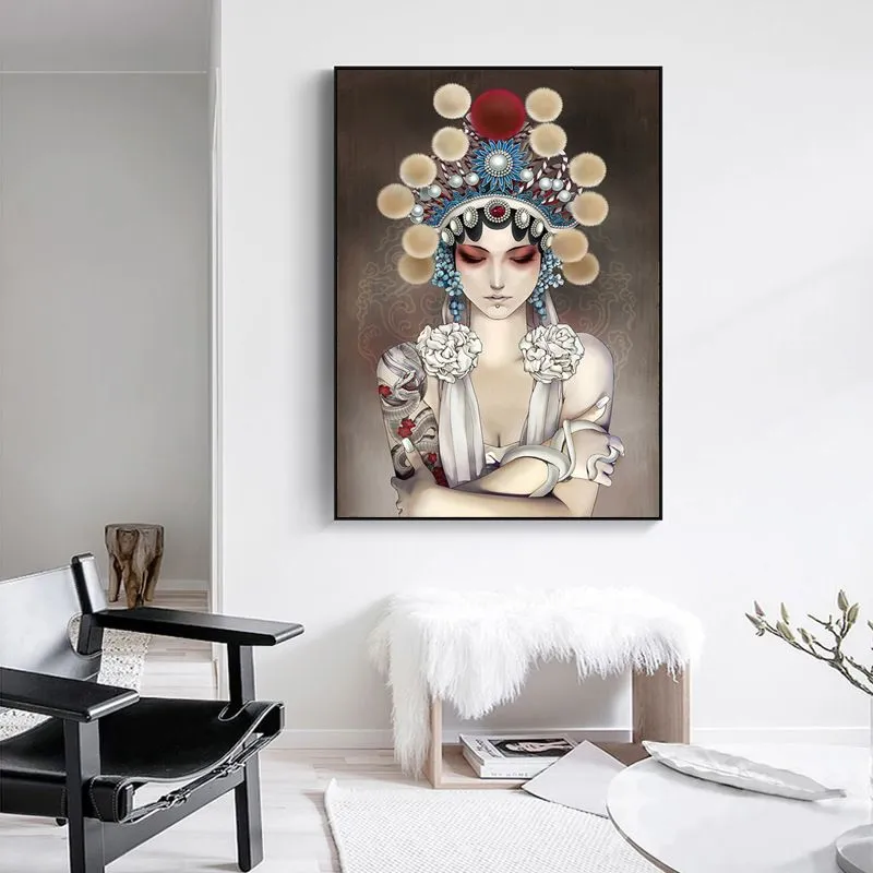فالشخصيات الصينية الصينية الجديدة ترسم لوحات فيسبوك الجميلة القديمة، رسومات الجدارية الكلاسيكية للممرات والممرات الصينية detail image 4