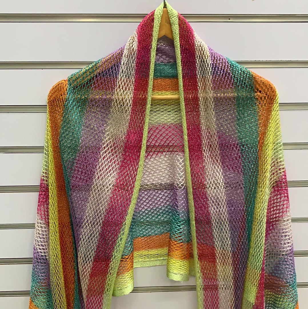 Pearl yarn colorful bright silk Korean-style scarf