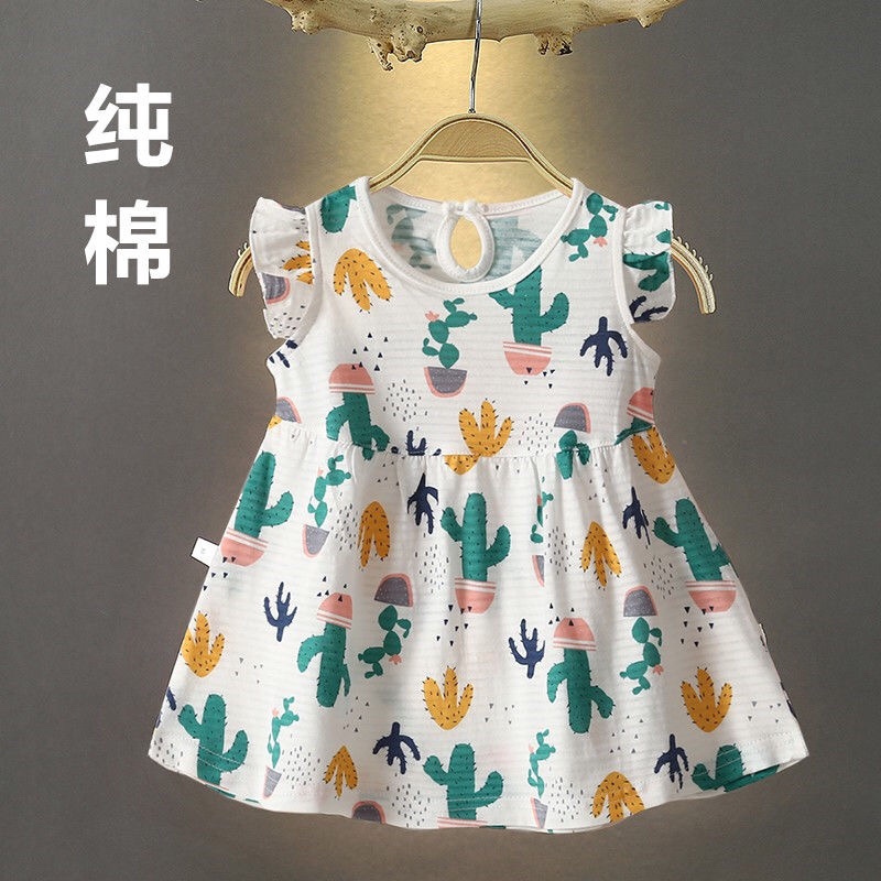女宝宝裙子纯棉夏季薄款女童连衣裙婴儿绵绸