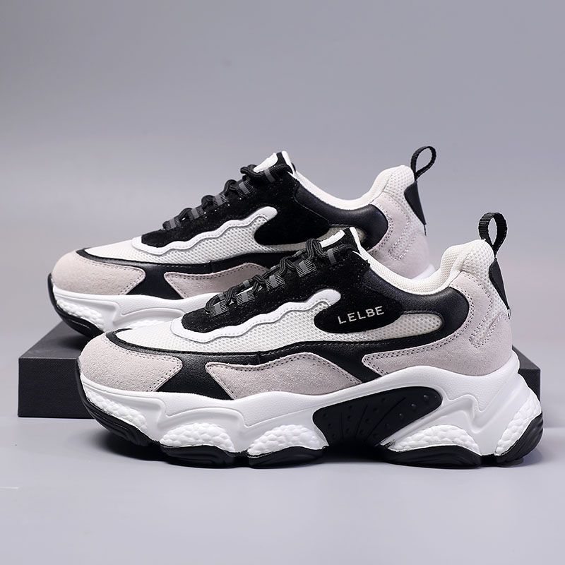 2022 Spring New Father Shoes Women's Summer 2020 Spring New Thick Sole Inside Increase Women's Shoes Mesh Surface Breathable Network Red Casual Sports Shoes