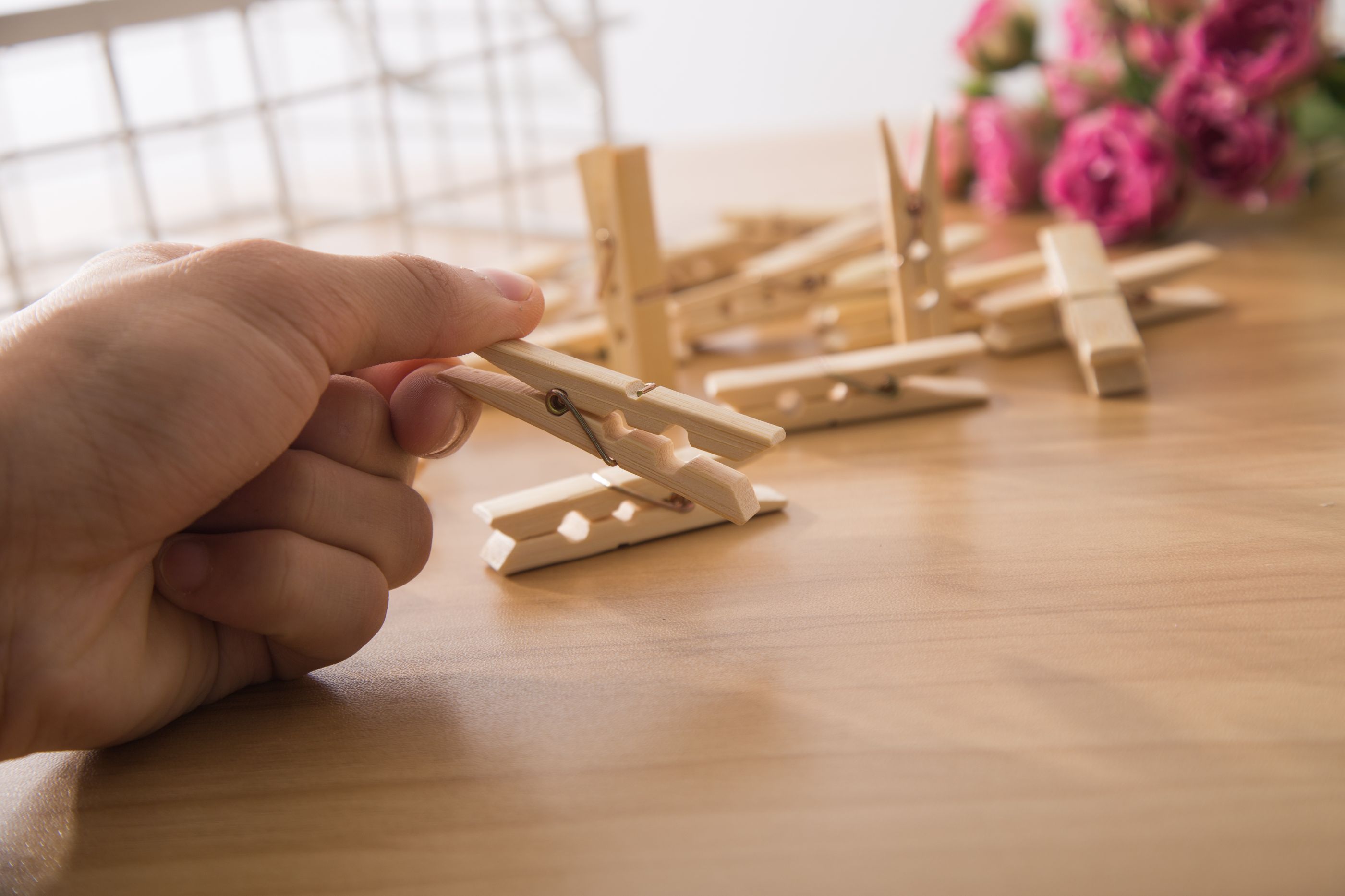 竹制小竹夹裤夹食品夹多用晒衣两晾衣夹多功能多用固定防风夹20装详情图2
