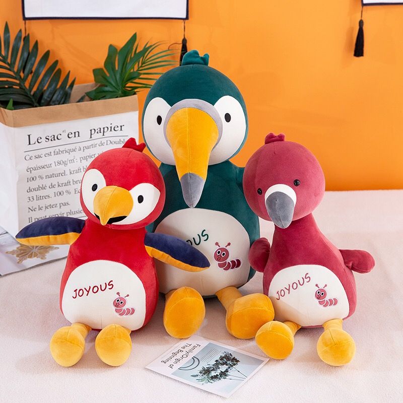 Creative software simulation parrot plush toy doll mannequins woodpecker doll pillow for girls gift