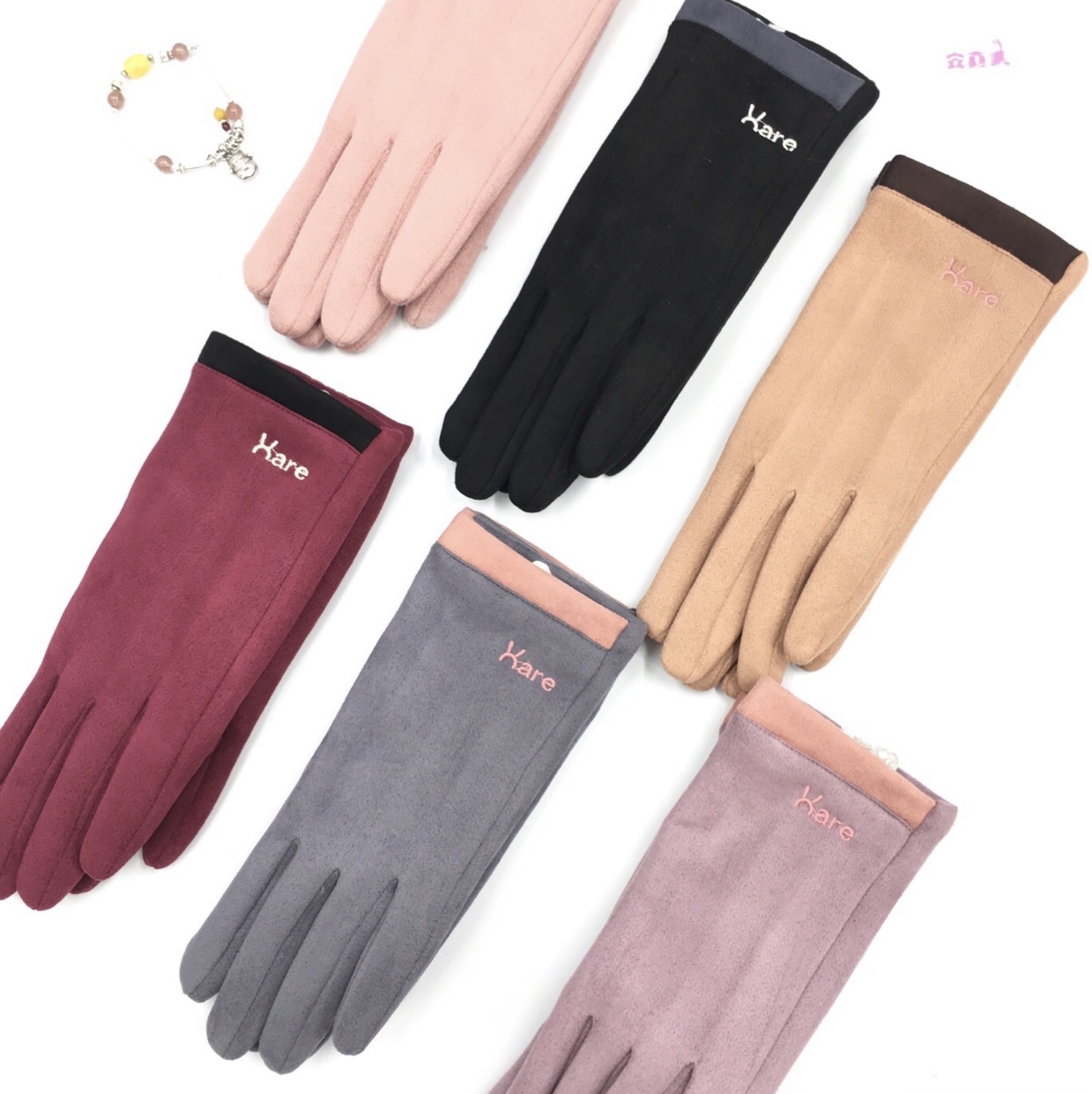 Factory direct sales of thickened warm casual gloves for women