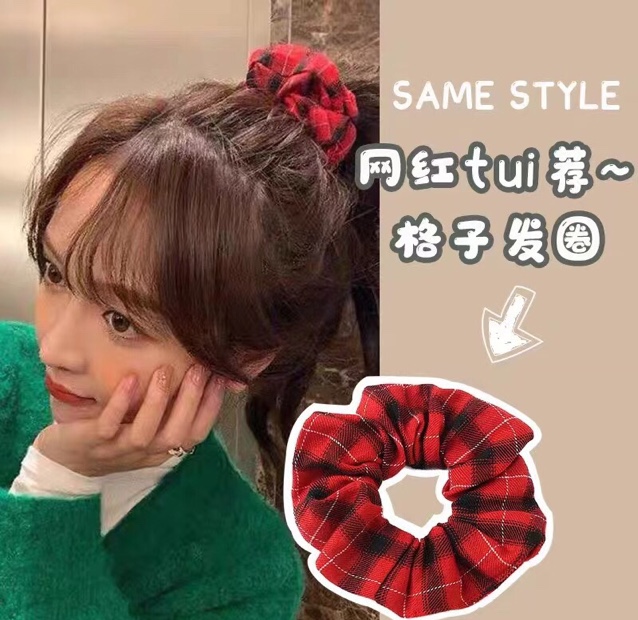 jk Korean bm pig colon scrunchie network red ins simple tie hair leather band fat sausage head rope female hair band headwear hair rope 3 thumbnail