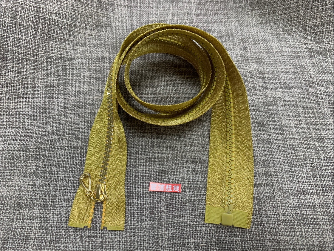 No. 5 Nylon resin zipper gold and silver cloth bag earring head pull manufacturer direct sale thumbnail
