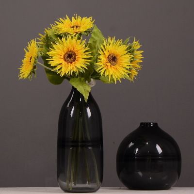 Yiwu Selection imitation flower wholesale living room decorative table flowers yellow imitation sunflower sunflower full figure