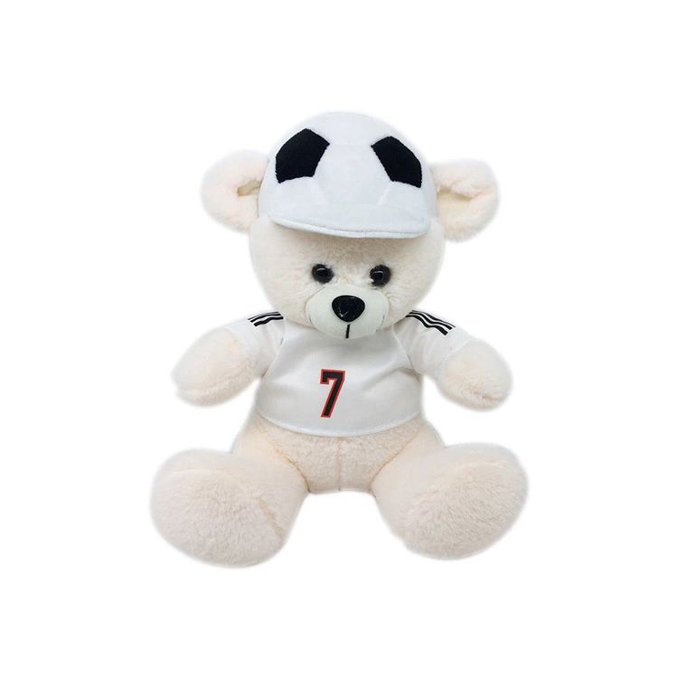 新款创意泰迪熊毛绒玩具球迷纪念品足球熊公仔玩偶吉祥物来图定制