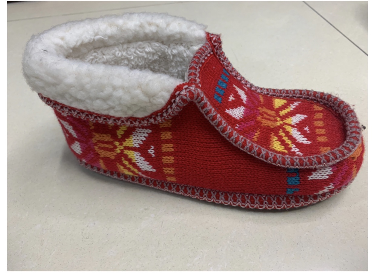 Knitted jacquard cotton shoes for home use Specification image