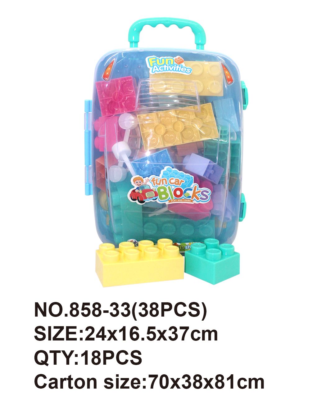 38 pieces of puzzle building blocks full figure