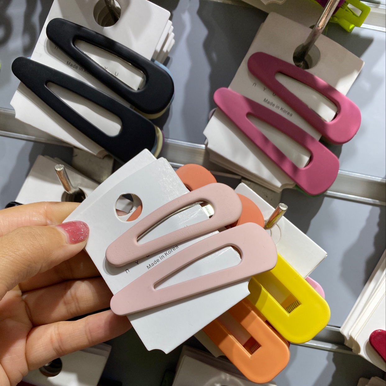 The Same Hair Clip Clip Bb Clip Headdress Hair Accessories Disc Hair Frosted Bb Clip Set Side Clip Specification drawing