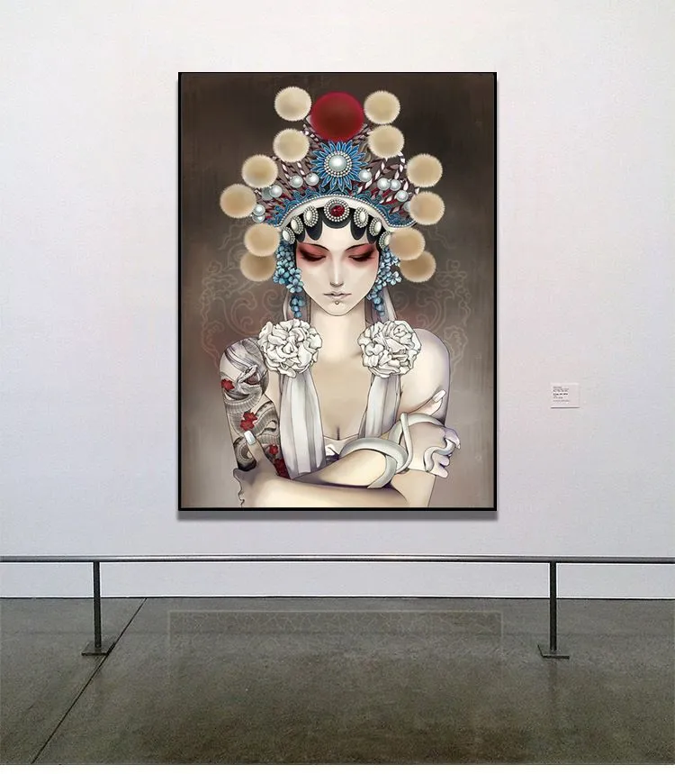 فالشخصيات الصينية الصينية الجديدة ترسم لوحات فيسبوك الجميلة القديمة، رسومات الجدارية الكلاسيكية للممرات والممرات الصينية detail image 2