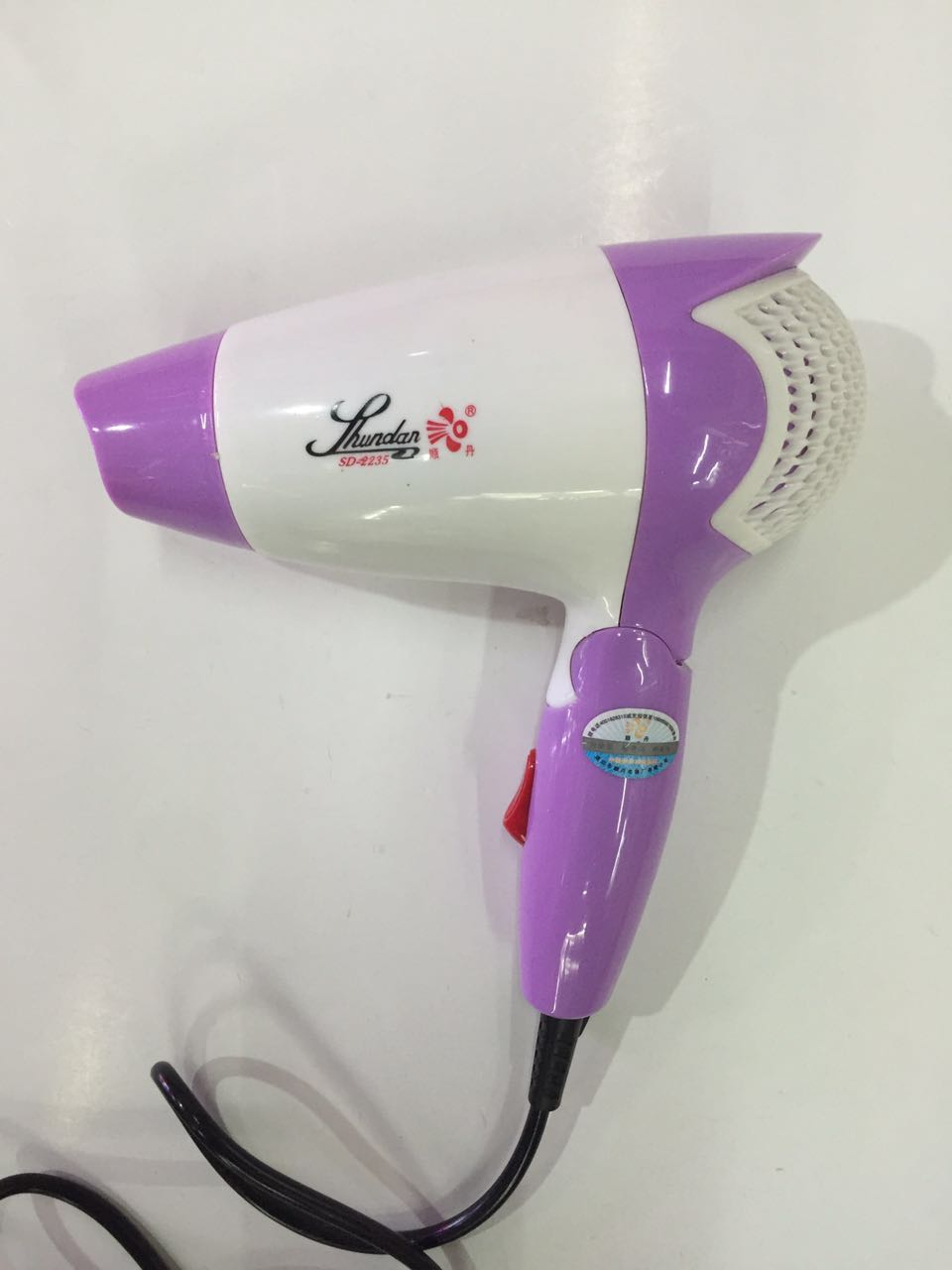 The Shundan folding travel hair dryer is convenient to carry Specification image