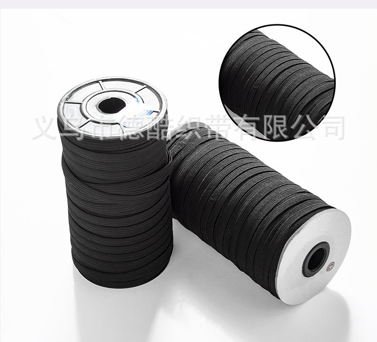 厂家热销 服装松紧带0.6走马带跑马松紧带黑白俩色扁橡皮筋带细节图