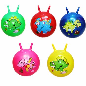 Multi-specification PVC label big croissant ball handle ball children jump ball bouncing ball rubber ball dinosaur can mix serve full figure