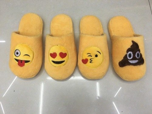 Hot style QQ expression home cotton slippers floor drag soft bottom female drag details Picture