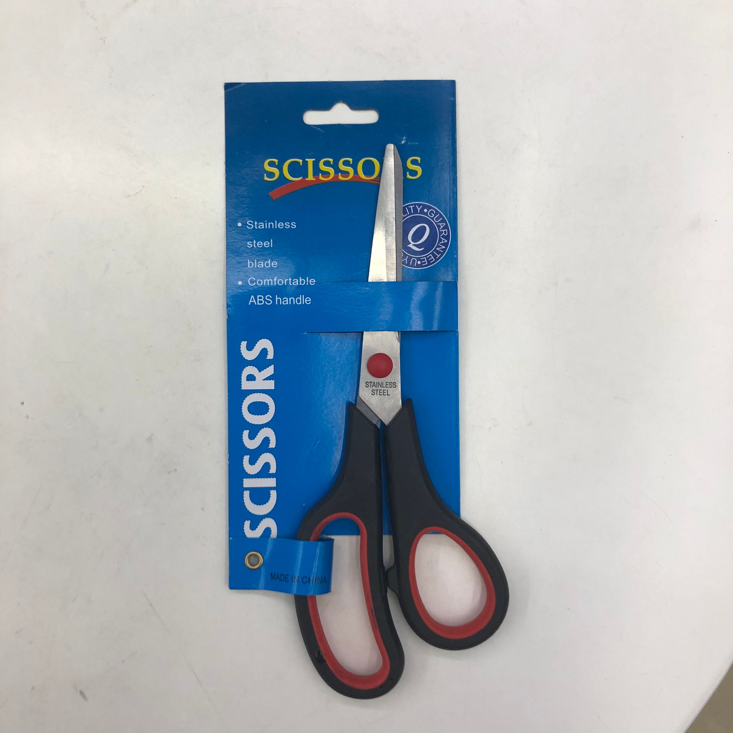 8 inch card rubber and plastic scissors