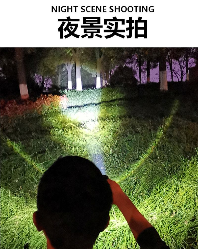 多功能COB头灯工作灯 USB充电红光警示灯 LED户外头戴式强光手电详情图10